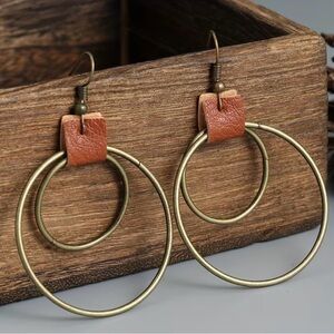 Gold Tone Hoop Earrings | Boho Minimal Everyday Jewelry